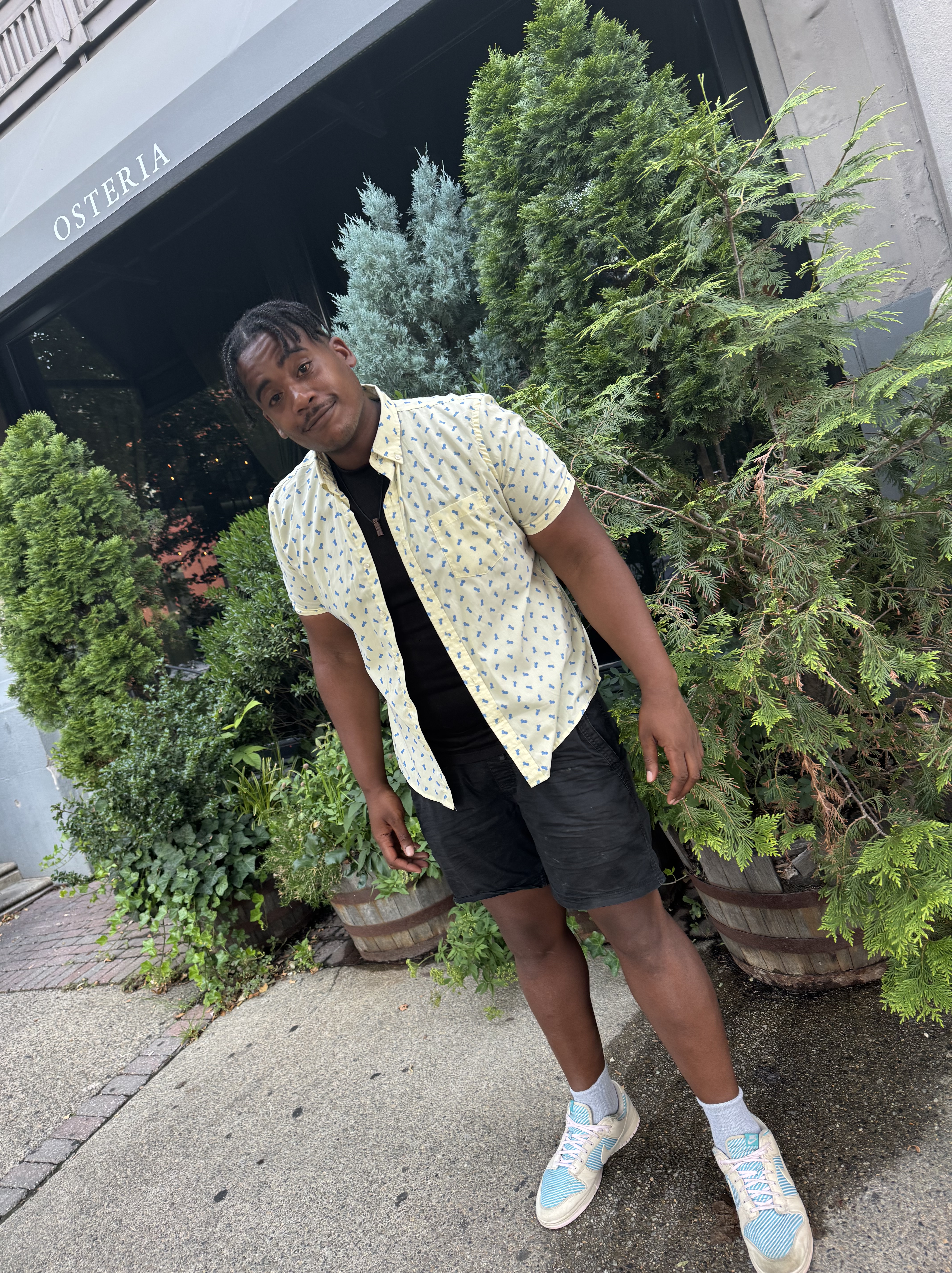 Uncle Wawa outside Osteria
